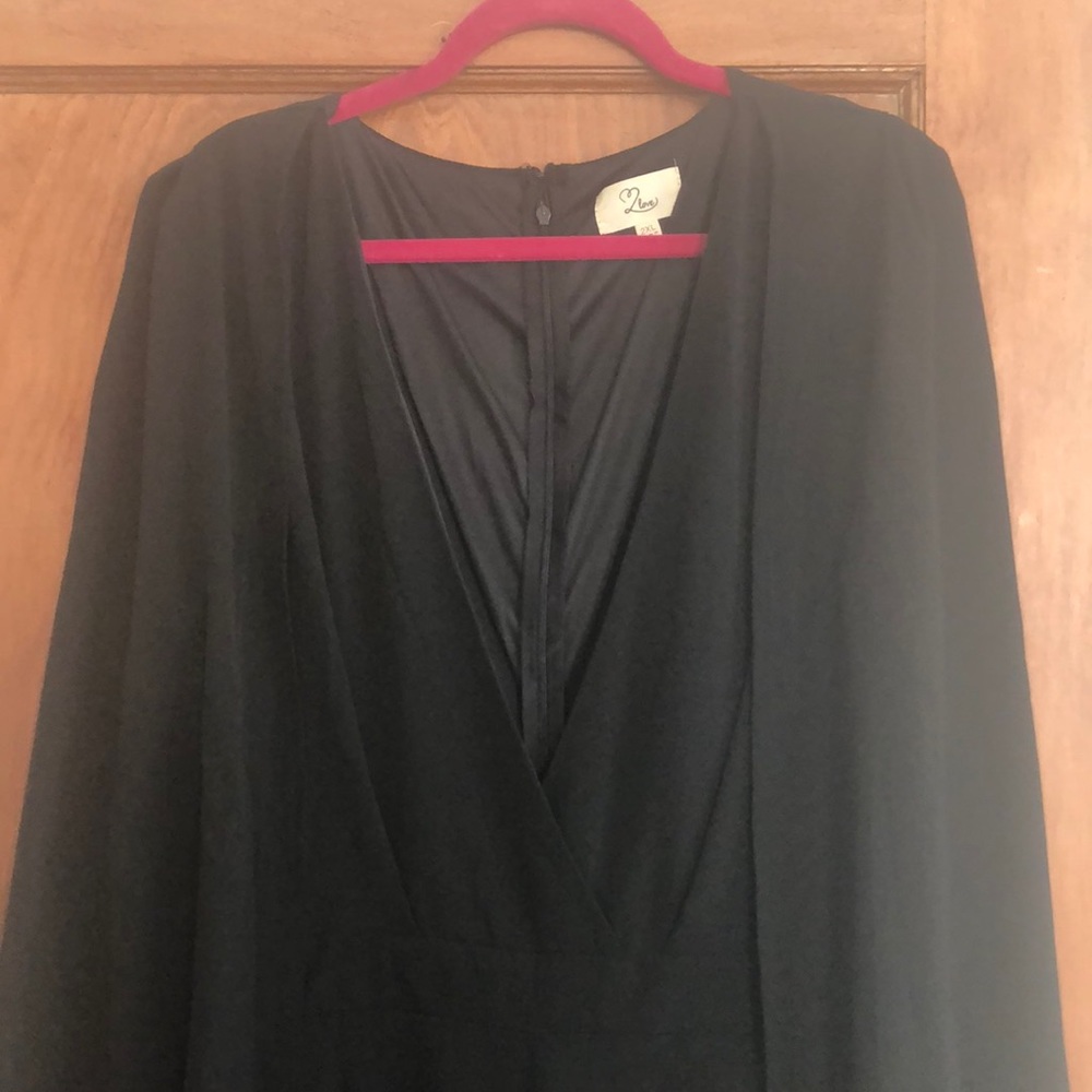 Caped V-Neck Romper